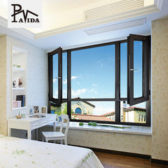 aluminum casement window brown Color aluminum window sliding aluminum thermal break window for bedroom balcony on China WDMA