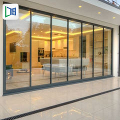 aluminum frame glass bi fold door decorative glass interior double bifold doors on China WDMA