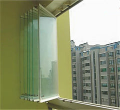 frameless folding safety glass bifold windows price on China WDMA