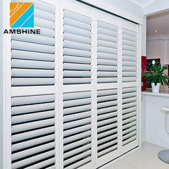 wall decorative accordion shutter windows bi fold plantation shutter doors on China WDMA