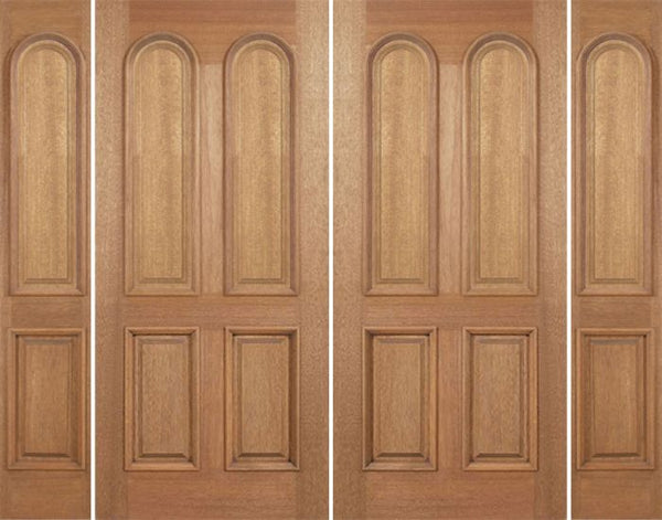 WDMA 100x80 Door (8ft4in by 6ft8in) Exterior Mahogany Legacy Double Door/2side Plain Panel 1