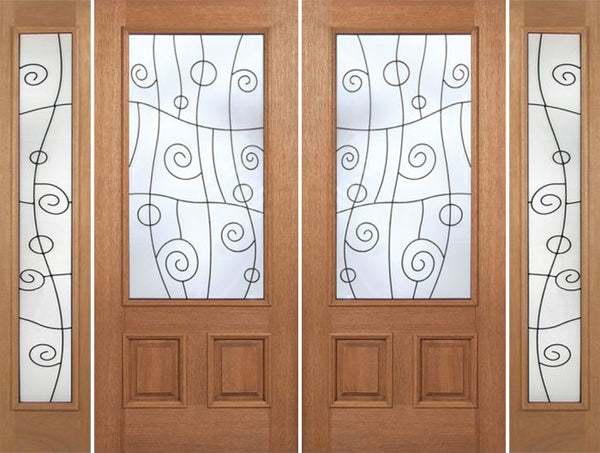 WDMA 100x80 Door (8ft4in by 6ft8in) Exterior Mahogany Barcelona Double Door/2side 1