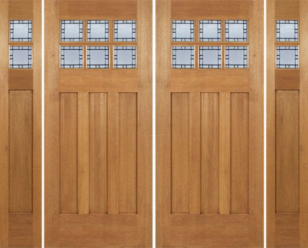 WDMA 100x84 Door (8ft4in by 7ft) Exterior Mahogany Randall Double Door/2side w/ N Glass 1