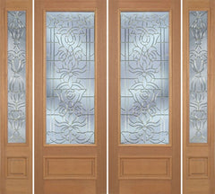 WDMA 100x96 Door (8ft4in by 8ft) Exterior Mahogany Edwards Double Door/2side w/ U Glass - 8ft Tall 1