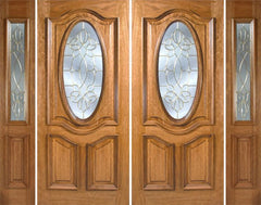 WDMA 108x80 Door (9ft by 6ft8in) Exterior Mahogany La Jolla Double Door/2side w/ CO Glass - 6ft8in Tall 1