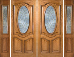 WDMA 108x80 Door (9ft by 6ft8in) Exterior Mahogany La Jolla Double Door/2side w/ BO Glass - 6ft8in Tall 1