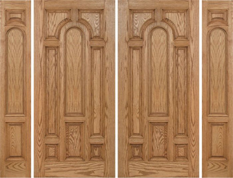 WDMA 112x80 Door (9ft4in by 6ft8in) Exterior Oak Carrick Double Door/2side - 6ft8in Tall 1