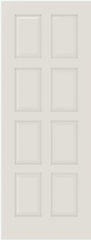 WDMA 12x80 Door (1ft by 6ft8in) Interior Barn Smooth 8010 MDF 8 Panel Single Door 1