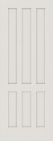 WDMA 12x80 Door (1ft by 6ft8in) Interior Barn Smooth 6070 MDF 6 Panel Shaker Single Door 1