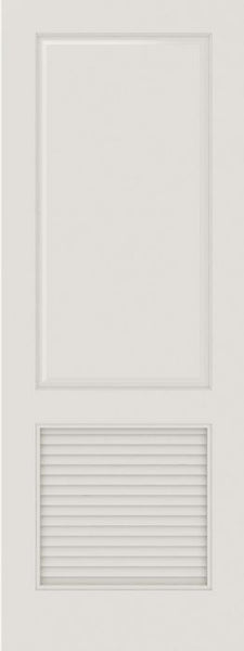 WDMA 12x80 Door (1ft by 6ft8in) Interior Swing Smooth SL-2010-PNL-LVR MDF 2 Panel Vented Louver Single Door 1
