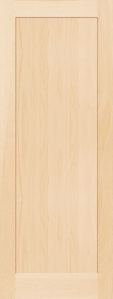 WDMA 18x96 Door (1ft6in by 8ft) Interior Swing Pine 7910 Wood 1 Panel Contemporary Modern Shaker Single Door 1