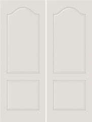 WDMA 20x80 Door (1ft8in by 6ft8in) Interior Barn Smooth 2050 MDF 2 Panel Arch Panel Double Door 1