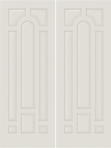 WDMA 20x80 Door (1ft8in by 6ft8in) Interior Barn Smooth 8030 MDF 8 Panel Arch Panel Double Door 1