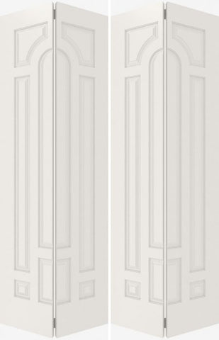 WDMA 20x80 Door (1ft8in by 6ft8in) Interior Barn Smooth 8030 MDF 8 Panel Arch Panel Double Door 2