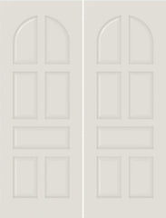 WDMA 20x80 Door (1ft8in by 6ft8in) Interior Barn Smooth 7040 MDF 7 Panel Round Panel Double Door 1