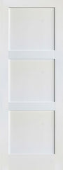 WDMA 24x80 Door (2ft by 6ft8in) Interior Barn Paint grade 3-Panel Solid Shaker Style White Single Door SH-18 1
