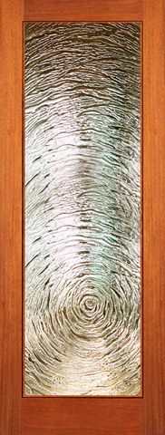 WDMA 24x84 Door (2ft by 7ft) Interior Swing Mahogany Full Lite Single Door FG-9 Swirl Glass 1