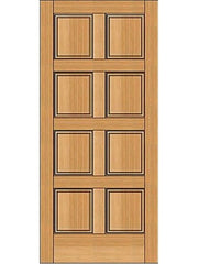 WDMA 32x80 Door (2ft8in by 6ft8in) Exterior Fir 1-3/4in 8 Panel Doors 1