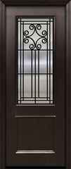 WDMA 32x96 Door (2ft8in by 8ft) Exterior 96in ThermaPlus Steel Novara 1 Panel 2/3 Lite GBG Door 1