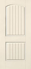 WDMA 34x80 Door (2ft10in by 6ft8in) Exterior Smooth 2 Panel Plank Soft Arch Star Single Door 1