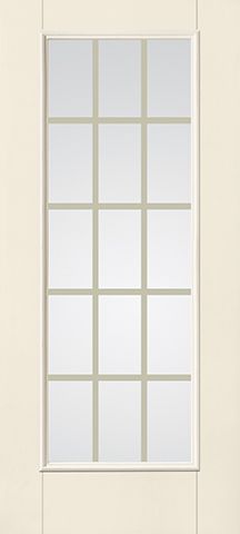 WDMA 34x80 Door (2ft10in by 6ft8in) French Smooth Fiberglass Impact Door 15 Lite GBG Low-E 6ft8in 1