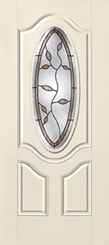 WDMA 34x80 Door (2ft10in by 6ft8in) Exterior Smooth Avonlea 3/4 Deluxe Oval Lite 2 Panel Star Single Door 1