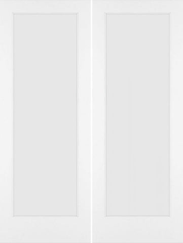 WDMA 36x96 Door (3ft by 8ft) Patio Swing Smooth 96in Primed 1 Lite French Double Door Clear Tempered Glass 1