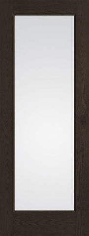 WDMA 36x96 Door (3ft by 8ft) Exterior Oak 1 Lite 8ft0in Full Lite Flush-Glazed Fiberglass Single Door 1