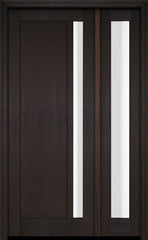 WDMA 38x80 Door (3ft2in by 6ft8in) Exterior Swing Mahogany 111 Windermere Shaker Single Entry Door Sidelight 4