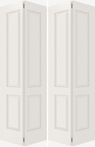 WDMA 40x80 Door (3ft4in by 6ft8in) Interior Barn Smooth 4010 MDF 4 Panel Double Door 2