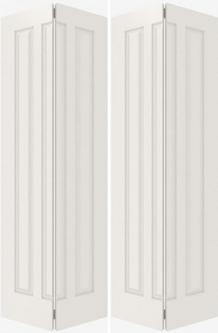 WDMA 40x84 Door (3ft4in by 7ft) Interior Barn Smooth 3080 MDF 3 Panel Double Door 2