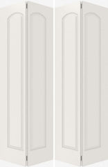 WDMA 40x84 Door (3ft4in by 7ft) Interior Barn Smooth 2210 MDF 2 Panel Arch Panel Double Door 2