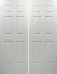 WDMA 40x96 Door (3ft4in by 8ft) Interior Swing Smooth 96in Colonist Hollow Core Double Door|1-3/8in Thick 1