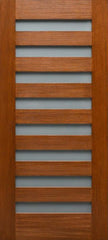 WDMA 42x80 Door (3ft6in by 6ft8in) Exterior Mahogany Modern 8-Lite Door with Opaque Sandblast Glass 1