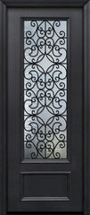 WDMA 42x96 Door (3ft6in by 8ft) Exterior 42in x 96in ThermaPlus Steel Florence 1 Panel 3/4 Lite GBG Door 1