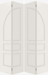 WDMA 44x80 Door (3ft8in by 6ft8in) Interior Barn Smooth 3070 MDF Pair 3 Panel Round Panel Double Door 1