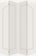 WDMA 44x80 Door (3ft8in by 6ft8in) Interior Bypass Smooth 1060 MDF Pair 1 Panel Arch Panel Double Door 1