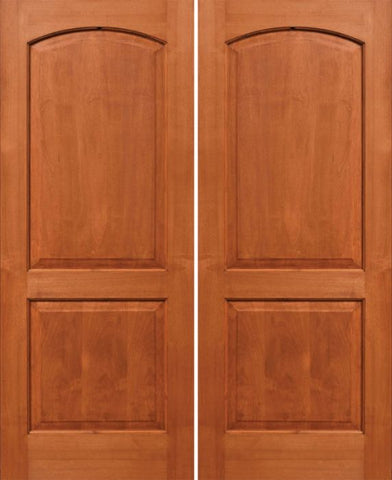 WDMA 48x80 Door (4ft by 6ft8in) Interior Alder 80in Two Panel Soft Arch Ovalo Sticking Double Door 1