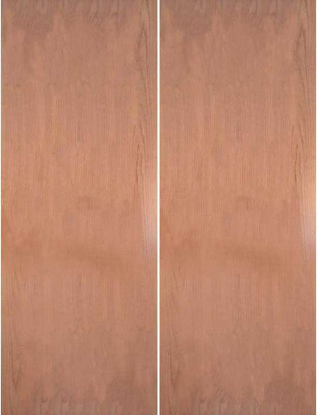 WDMA 48x80 Door (4ft by 6ft8in) Interior Barn Lauan 80in Solid Particle Core Flush Double Door|1-3/8in Thick 1