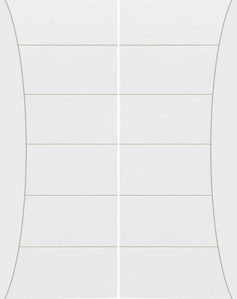 WDMA 48x80 Door (4ft by 6ft8in) Interior Barn Hardboard 80in Bilbao Solid Core HD Fiber Double Door|1-3/8in Thick 1