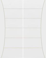 WDMA 48x80 Door (4ft by 6ft8in) Interior Barn Hardboard 80in Bilbao Solid Core HD Fiber Double Door|1-3/8in Thick 1