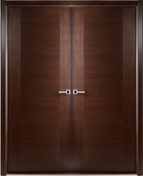 WDMA 48x80 Door (4ft by 6ft8in) Interior Pocket Wenge Contemporary Double Door African Veneer 1