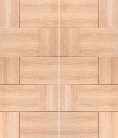 WDMA 48x80 Door (4ft by 6ft8in) Interior Barn Oak Contemporary Modern White Double Door MD 16 1