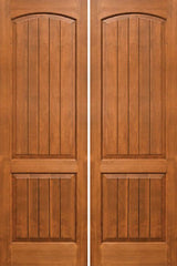 WDMA 48x96 Door (4ft by 8ft) Interior Alder 96in Two Panel Soft Arch Ovalo Sticking w/Panels Double Door 1