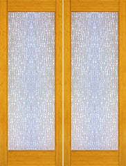 WDMA 48x96 Door (4ft by 8ft) Interior Barn Bamboo BM-36 Contemporary Contempo Glass Double Door 1