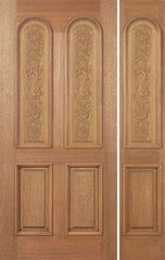 WDMA 50x80 Door (4ft2in by 6ft8in) Exterior Mahogany Legacy Single Door/1side Carved Panel 1