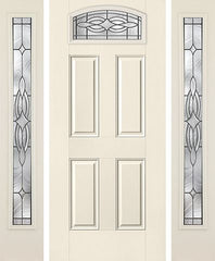 WDMA 52x80 Door (4ft4in by 6ft8in) Exterior Smooth Wellesley Camber Top Lite 4 Panel Star Door 2 Sides 1