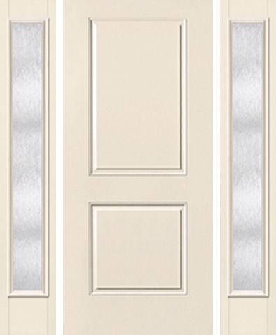 WDMA 52x80 Door (4ft4in by 6ft8in) Exterior Smooth 2 Panel Square Top Star Door 2 Sides Chord Full Lite 1