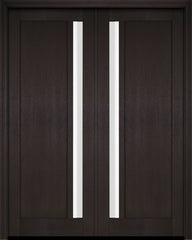 WDMA 52x96 Door (4ft4in by 8ft) Exterior Barn Mahogany 111 Windermere Shaker or Interior Double Door 4