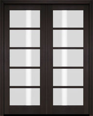 WDMA 52x96 Door (4ft4in by 8ft) Interior Swing Mahogany 5 Lite TDL Exterior or Double Door 2